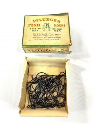 Vintage Box Package Of Pflueger Kirby Fish Hooks