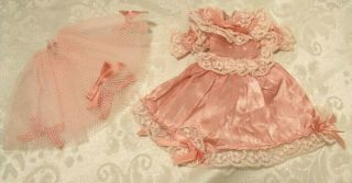 Vintage Betsy Mccall 8 " Doll Outfit: Handmade Dress & Net Slip 7