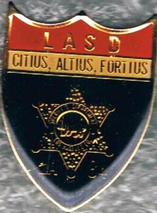 Rare 1984 Los Angeles County Sheriff Citius Altius Fortius Olympic Security Pin