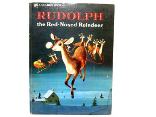 Vintage Rudolph The Red - Nosed Reindeer Little Golden Books 13th Printing 1975