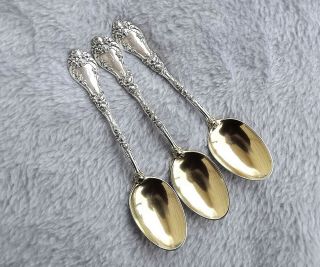 Marechal Niel By Durgin 4 1/8 " Sterling Demitasse Spoons (s) One Of Six Mono D
