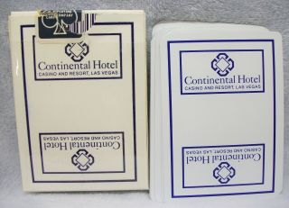 Rare Continental Hotel Casino Las Vegas Nevada Unsealed Deck Of Playing Cards