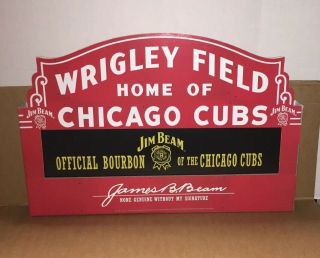 Rare Chicago Cubs 35 " Wrigley Field Score Board - - Jim Beam Whiskey Sign