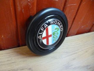 Rare Alfa Romeo 155 33 164 75 Black Momo Steering Wheel Horn Button