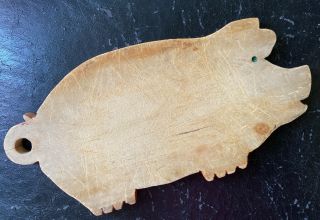 Vintage Wooden Pig Cutting Board Handmade Pine Wood Primitive