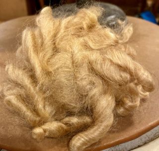 68 9 " Blond Mohair Doll Wig For Antique Ideal Shirley Temple Doll Bisque Doll