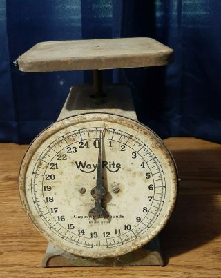 Vintage Way Rite Household Scale 25 Lbs.