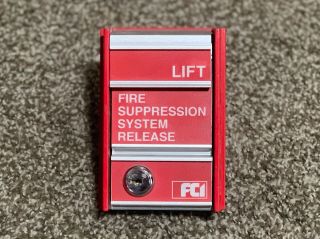 Rare Fci Ms - 2h Fire Alarm Suppression System Release Pull Station Gamewell