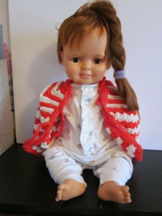 Vintage 1972 Ideal 23 " Chrissy Hair Growing Soft Vinyl Doll & Clothes Pics 709