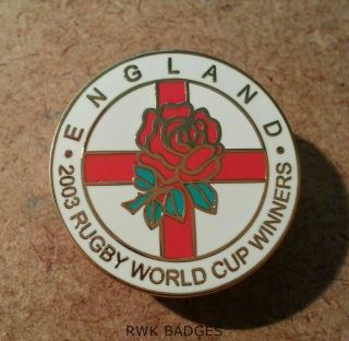England - Rare 2003 Rugby Union World Cup Winners Badge