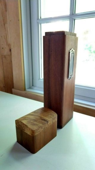 Long Wooden Box For Fireplace Matches From The 1960s 12.  5 X 3.  5 X 2.  5 In