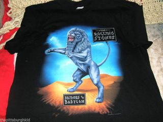 Rare Vintage Rolling Stones 1998 Bridges To Babylon Las Vegas Tour T Shirt Xl