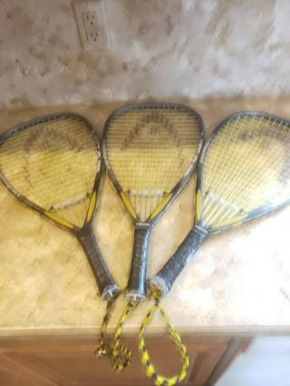Five Rare Head Intelligence I165 Intellifiber Racquetball Racquets 3 5/8