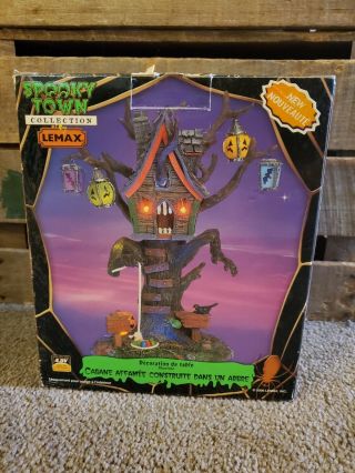 Lemax Spooky Town Hungry Tree House Rare And Retired
