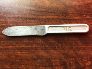 Antique Ww1 1917 U.  S.  Army Military Mess Kit Knife A.  C.  Co.  Aerial Cutlery