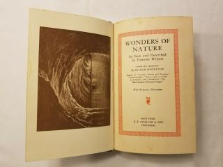 1900 Antique Wonders Of Nature Esther Singleton Illustrated Hc