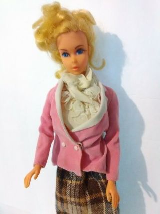 Vtg Mattel 1966 Tnt Barbie Blonde Blue Eyes Lashes Bendable Legs Japan