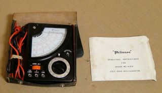 Vintage Philmore Model No.  M20k Volt - Ohm - Milliammeter Multi - Meter