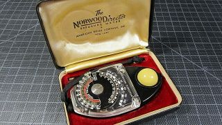 Norwood Director Exposure Meter Antique Light Meter With Case American Bolex