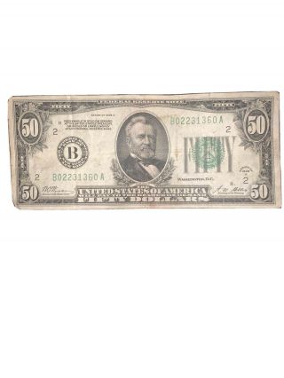 Rare 1928a $50 Fifty Dollar Bill