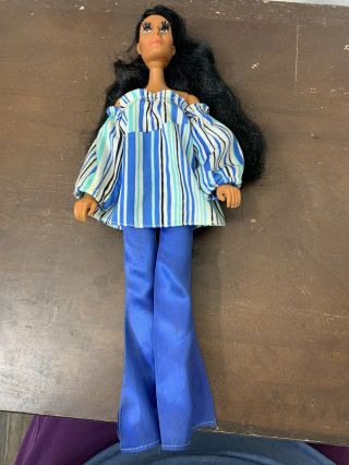 Vintage 1975 Mego Cher Doll Made In Hong Kong