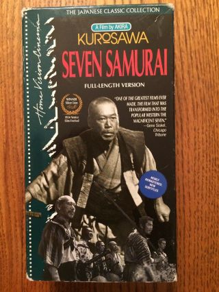 Seven Samurai (vhs,  1993) Akira Kurosawa Epic Classic Rare