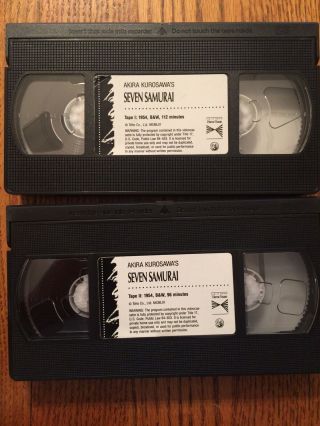 SEVEN SAMURAI (VHS,  1993) Akira Kurosawa Epic Classic RARE 2