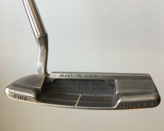 Vintage Ping Anser 4 Stainless Steel Putter 35 " Rare Green Shaft Band