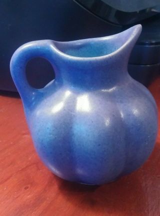 Vintage Antique Van Briggle Pottery Purple Over Turquoise Creamer Pitcher