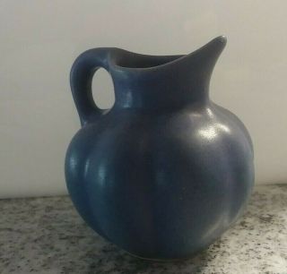 Vintage Antique Van Briggle Pottery Purple Over Turquoise Creamer Pitcher 3