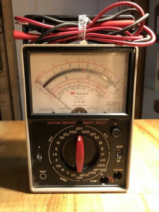 Vintage Triplett Model 60 - Na Suspension V - O - M Voltmeter