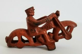 Antique Cast Iron Toy Motorcycle Hubley 1930 
