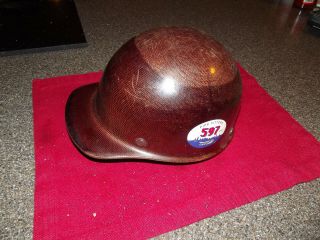 Rare Vintage Msa Hard Hat W/liner,  597 Pipe Fitters,  Chicago