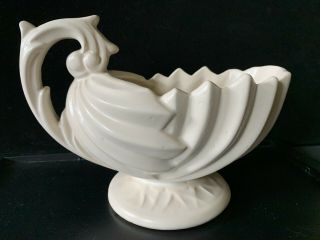 Antique Vintage Mccoy Art Pottery Shell Vase Planter 1940s