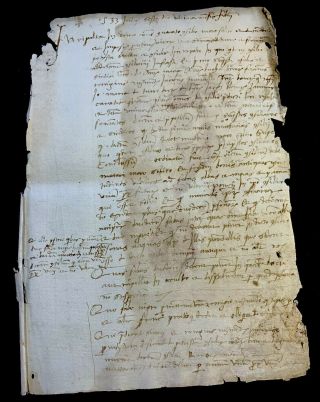 Renaissance Letter In Latin 1533