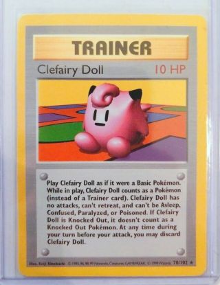 Clefairy Doll - Shadowless Base Set - 70/102 - Rare - Pokemon