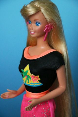 Glitter Hair Barbie Blonde Long Hair Vintage Doll Malaysia 1993 10965