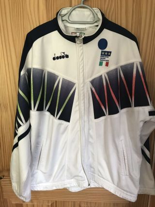 Italy 1994 World Cup Diadora Vintage Jacket Football Warm Up Rare Size Xl Vgc