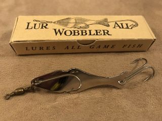 Old Collectable Vintage Fishing Lure Lur All Wobbler Spoon Box