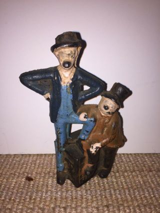 Antique Cast - Iron Mutt & Jeff Bank By Ac Williams.