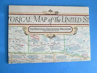 Vintage 1953 National Geographic Map Historical Map Of The United States
