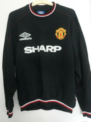 Manchester United Rare Football Shirt Sweatshirt Top Training 90s Umbro