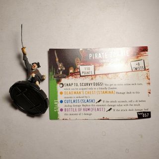 Horrorclix Nightmares 057 Pirate Zombie Sr Rare
