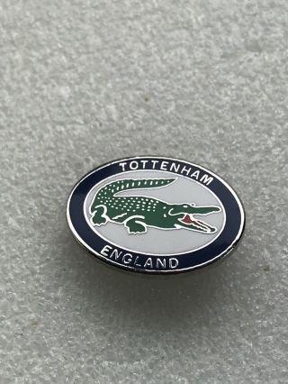 Very Rare & Old Spurs Supporter Enamel Badge - Casual Trendy Tottenham & England