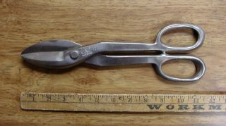 Old Tools,  Antique Pexto 10 " Tin Snips,  Laid Blade For Stainless Steel,  Xlint