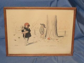 Vintage Georges Redon French Framed Print Ce Que C 