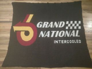 Buick Grand National Power 6 Gnx Woven Tapestry Afghan Thrown Blanket 61x55 Rare