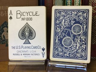 Bicycle 808 Emblem Playing Cards Russell & Morgan Factories Antique Vintage
