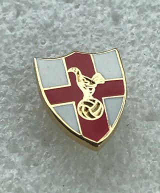 Rare Tottenham Spurs Supporter Enamel Badge - Discreet Small - England Shield