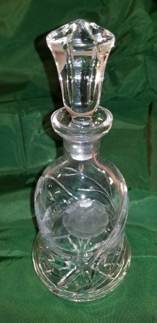 Vintage Crystal Glass Decanter Whiskey